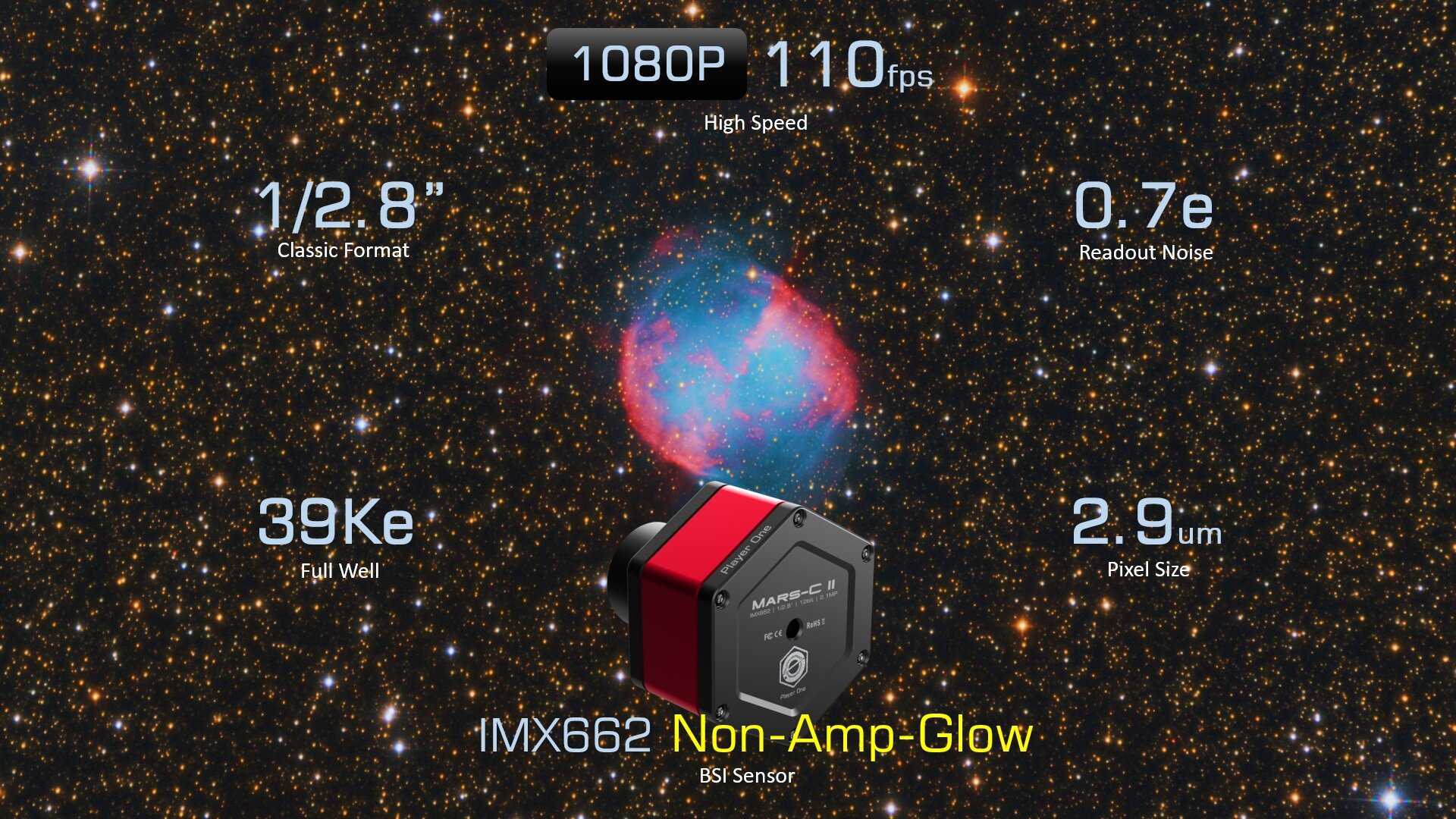 Mars CII (IMX662)USB3.0 Color Camera [PL-MARS-CII] - Color - O 